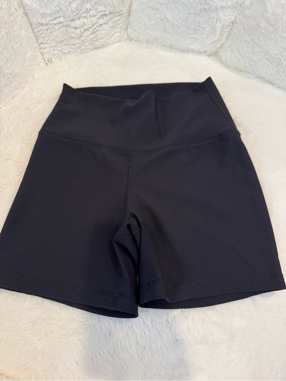 High-Waist Black Women’s Active Shorts